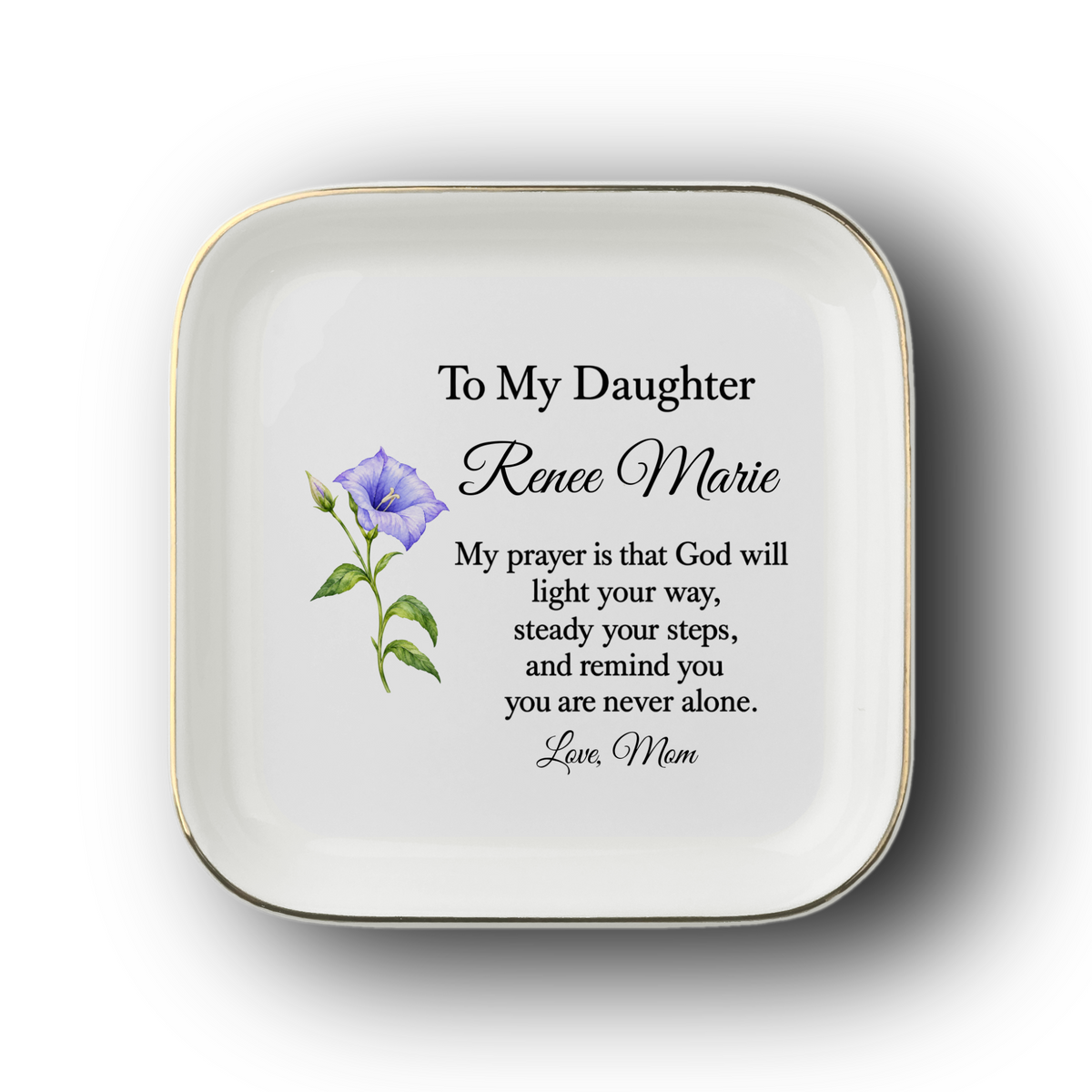 Personalized Christian Jewelry Dish for Daughter from Mom – My Prayer