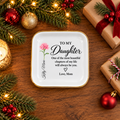Mother-Daughter Keepsake Jewelry Dish, Choose Her Flower and Name