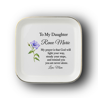 Personalized Christian Jewelry Dish for Daughter from Mom – My Prayer