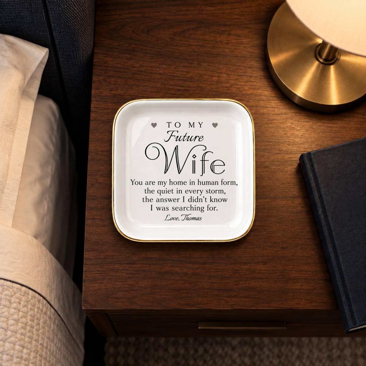 Personalized Future Wife Jewelry Dish | Romantic Ring Holder