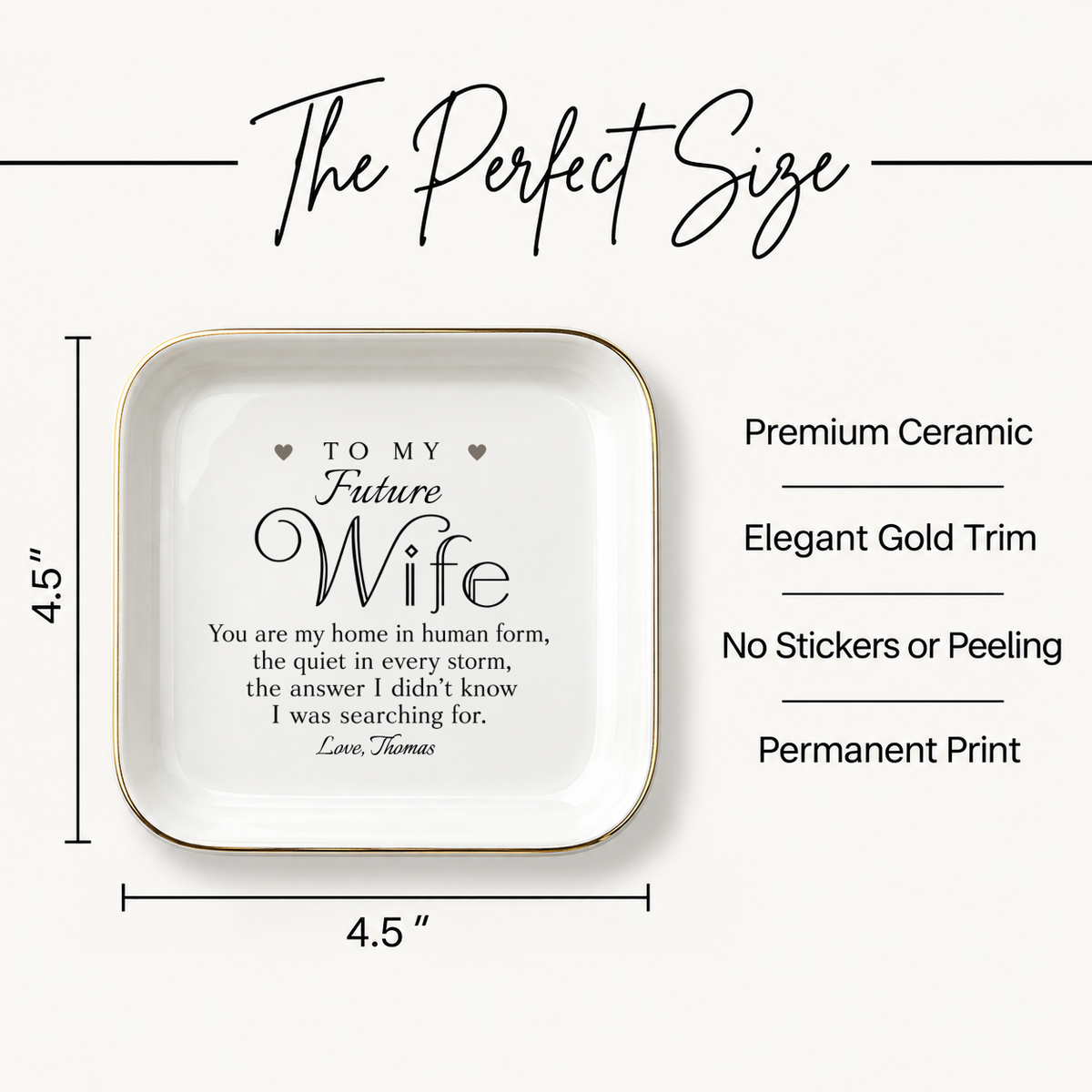 Personalized Future Wife Jewelry Dish | Romantic Ring Holder
