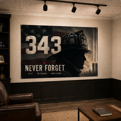 Never Forget 343 9/11 Flag