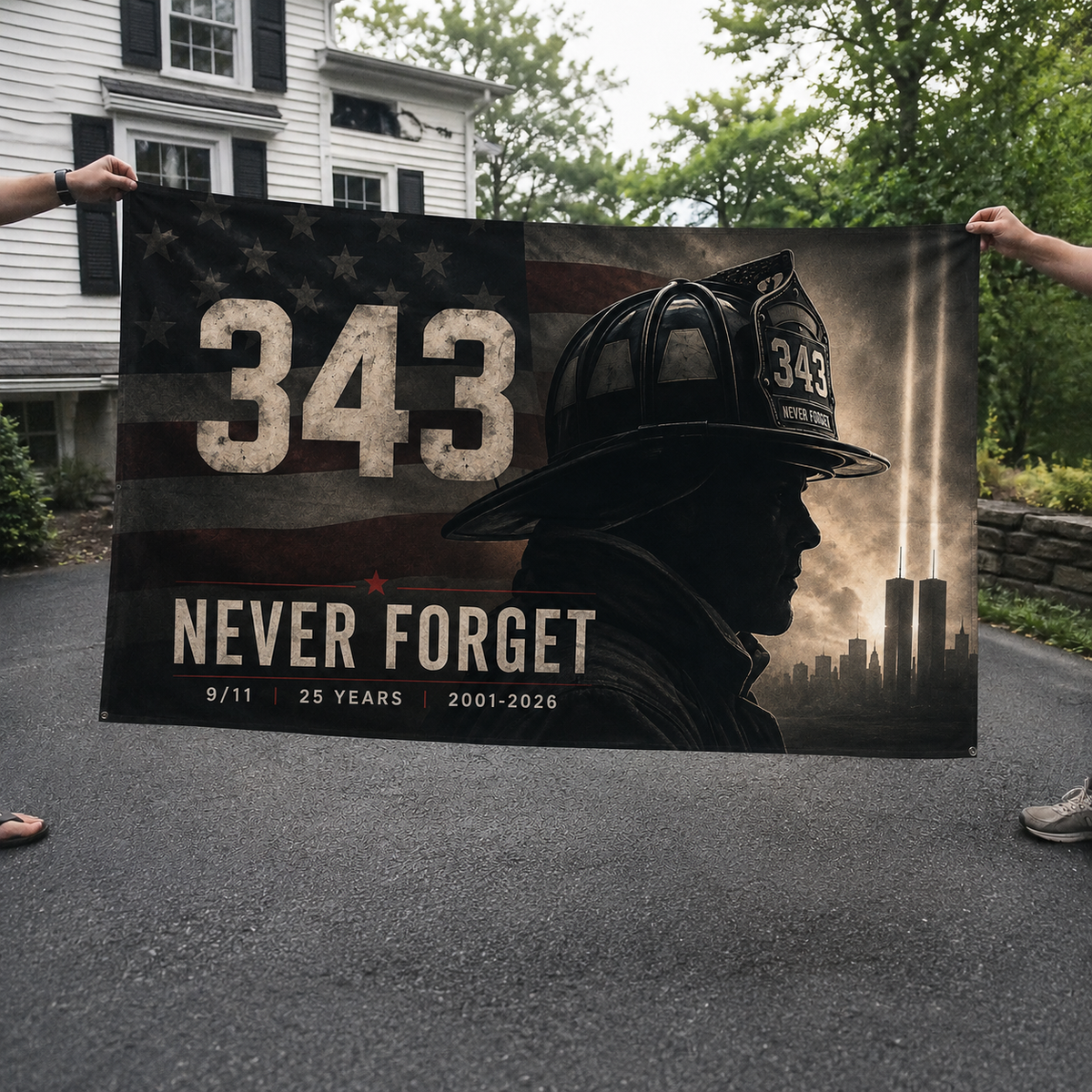 Never Forget 343 9/11 Flag