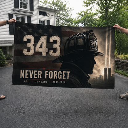 Never Forget 343 9/11 Flag