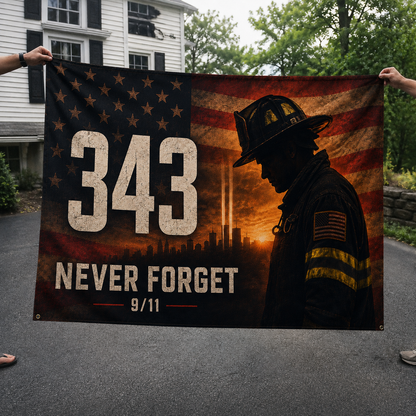 343 Never Forget 9/11 Remembrance Flag