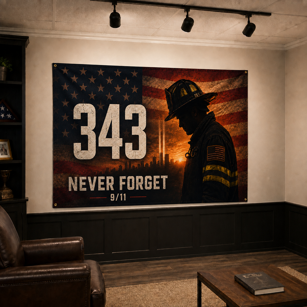343 Never Forget 9/11 Remembrance Flag