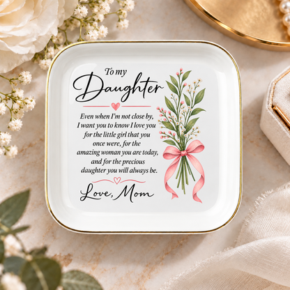 Floral Daughter Jewelry Dish from Mom | Mother-Daughter Keepsake